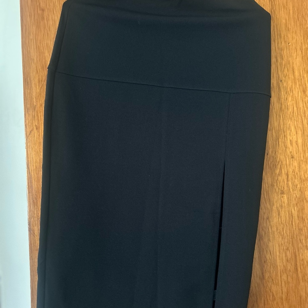 Socialite Black Pencil Skirt with Side Slit